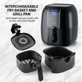 thumbnail image 4 of OVENTE Compact Air Fryer, 3.2 Quart Electric Hot Cooker with 1400W Power, Digital LED Touch Screen, Auto Shutoff, Dishwasher Safe Non-Stick Basket, Perfect for Healthy & Oilless Food, Black FAD61302B, 4 of 10
