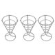 thumbnail image 1 of Cone Tableware Bar Western Restaurant Cafe Fried Chicken Rack Snack Basket French Fries Rack Silver, 1 of 5