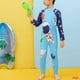 thumbnail image 5 of Odeerbi 3-11 Años Trajes de Baño de Manga Larga Con Lycra Para Niños Con Gorro de Baño Traje de Baño de Una Pieza Para Entrenamiento Atlético Traje de Baño de Surf, 5 of 7