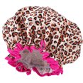 thumbnail image 1 of MasteelfCA Bonnet de Douche Réutilisable Bonnet de Bain Adulte Bonnet Élastique Imprimé Léopard Bonnet de Bain Bonnet de Douche, 1 of 8