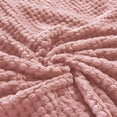 thumbnail image 3 of Exclusivo Mezcla Waffle Textured Soft Fleece Blanket, Twin/Twin XL Size Bed Blanket, Cozy Warm and Lightweight (Dusty Pink, 90"x66"), 3 of 9