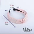 thumbnail image 5 of Motique Accessories Satin Turban Knot Headband with Silver Gems (Light Pink Studs), 5 of 5