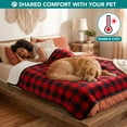 thumbnail image 4 of PetAmi Waterproof Dog Blanket For Medium Large Dogs, Pee Proof Pet Blanket for Bed Couch, Reversible Water Proof Blanket for Puppy Indoor Cat, Soft Dog Pee Crate Cover Washable, 60x80 Checkered Red, 4 of 7