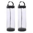 thumbnail image 1 of 2 Pcs Plastic Bag Holder Dispenser Diy Hanging Folding Mesh Garbage Bag Organizer Trash Bags Holder Plastic Waste Bag Storage Recycling Container for Kitchen Grocery (Black), 1 of 9