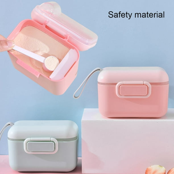 U Style Baby Milk Powder Storage Box Snack Storage Box For Essential Cereal Food Snacks Container Travel Snap Fastener Silicone Plastic Formula Dispen
