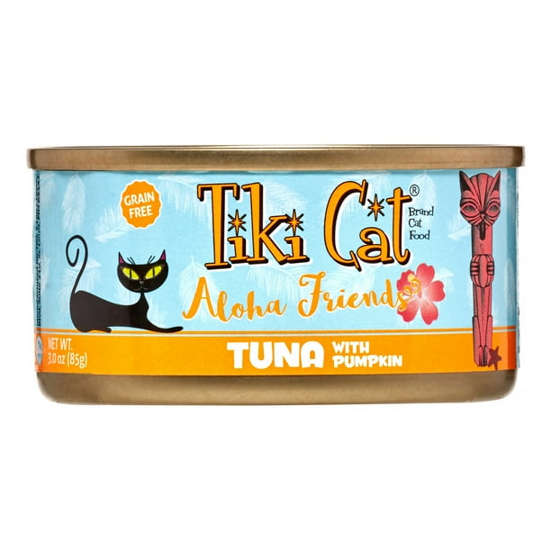 (12 Pack) Tiki Cat Aloha Friends GrainFree Tuna with Pumpkin Wet Cat