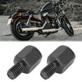 thumbnail image 2 of 2pcs 10mm LH to 8mm LH Black Metal Motorcycle Rearview Mirrors Adapter Bolt Screw, 2 of 6