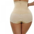 thumbnail image 2 of Women High Waist Body Shaper & Butt Lifter with Tummy Control and Slim Waist Panty Trainer Apricot XXXL, 2 of 6