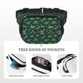 thumbnail image 5 of Zufioo Dino Christmas Party Print Square Double Layer Waist Bag, Durable & Stylish Fanny Pack with Zippered Pockets and Adjustable Strap for Outdoor & Daily, 5 of 9