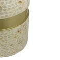 thumbnail image 4 of A & B Home Transitional Round Pedestal Stool With Tan And Gold Finish 48744, 4 of 7