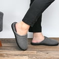 thumbnail image 2 of LORDFON Memory Foam Mens Slippers Slip-On House Slippers, 2 of 7