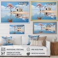 thumbnail image 5 of Designart "Oasis of Minimalism at Lakefront Cottage I" Oversized Landscapes Framed Wall Art - Coastal Blue Landscape Cottage Bedroom Framed Canvas Wall Art, 5 of 7