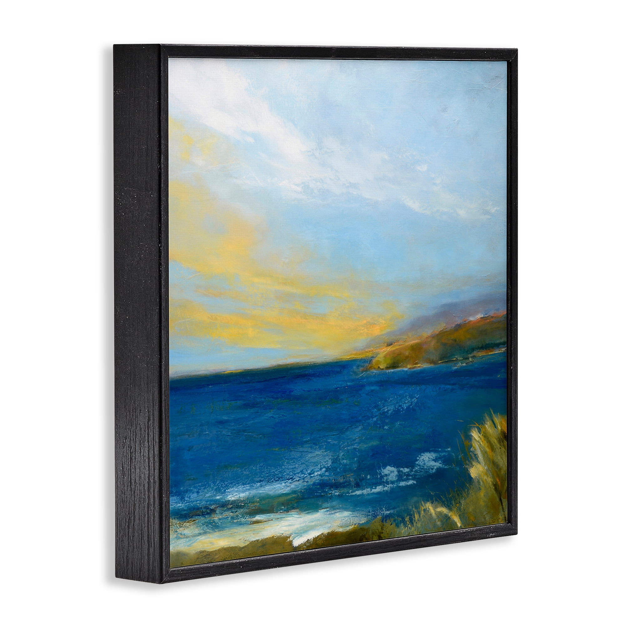 Stupell Industries Vibrant Ocean Light at Dusk Black Framed Giclee Art, design by Patrick Dennis