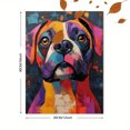 thumbnail image 3 of Qisvanset Framed Canvas Wall Art 12x16 Inch Colorful Abstract Bulldog Modern Pet Lover Art, 3 of 5