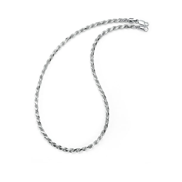 Men's 4.5MM Diamond-Cut Italian Rope Chain Sterling Silver 925