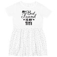 thumbnail image 3 of Inktastic My Best Friend is My Titi with Hearts Girls Toddler Dress, 3 of 5