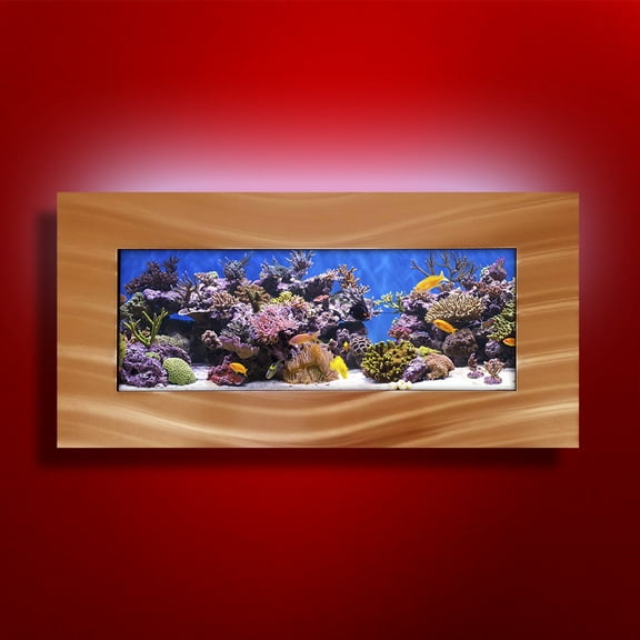 Aussie Aquariums 2.0 Wall Mounted Aquarium - Skyline - Brushed Gold