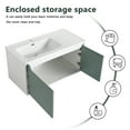 thumbnail image 4 of Yesfashion Modern Wall Mounted Bathroom Vanities with Sink Combo, Floating Bathroom Vanity Cabinet with Soft Close Door, Small Apartment Bathroom Furniture, 4 of 9