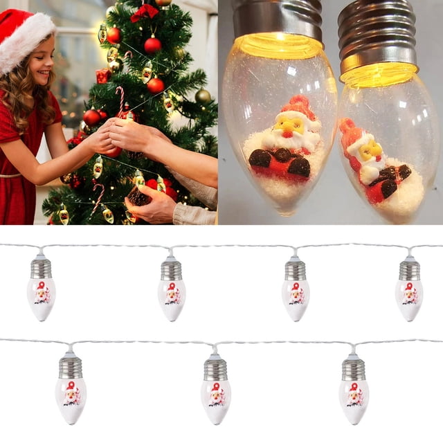 Christmas LED String Lights Colored Snowman Santa USB Lights String Christmas Tree Decoration Bulbs Hanging Lighting Christmas String Lights