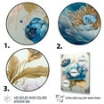 thumbnail image 3 of Designart Golden Blue Flower Arrangement I Canvas Wall Art, 3 of 5