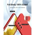 thumbnail image 2 of 3 in 1 for Samsung Galaxy S22 Plus Case, with 2 Pack Screen Protector, with Full Camera Cover Protection，Liquid Silicone Slim Shockproof Protective s22+ Phone Case [Microfiber Lining] (Red), 2 of 12