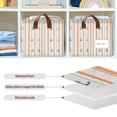 thumbnail image 4 of Yayeee Foldable Storage Basket for Shelves with Handles Waterproof Cloth Bins, Beige Nautical Pattern, 4 of 7