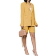 thumbnail image 2 of Franhais Women Two-piece Pants Suit, Solid Color Single-breasted Blazer and Straight Fit Shorts, 2 of 6