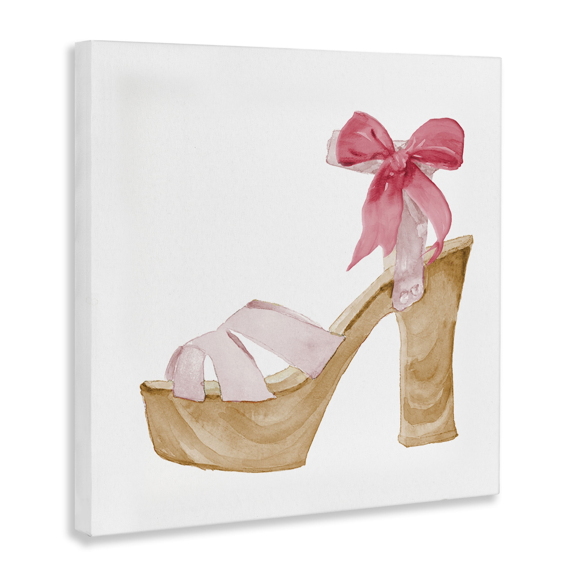 Stupell Industries Pool Party Summer Stiletto Fashion Painting Wrapped Canvas Art Print Wall Art, 24 x 24