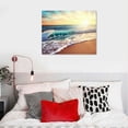 thumbnail image 4 of Nawypu Designart Sea Sunset-Seascape Photography Canvas Art Print 20x16 inch, 4 of 4