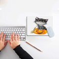 thumbnail image 3 of VeekiVeeki Pumpkin Cat Painted Graffiti FYyle Pattern Universal Waterproof Mouse Pad, Non-Slip PU Leather Gaming Desktop Mouse Pad for Computer/Laptop/Wireless/Office/Home/Game 9.4×7.9 inchFY-001, 3 of 5