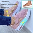 thumbnail image 3 of Zapatillas de plataforma ligeras Fly-Knits para mujer, zapatos para caminar, malla transpirable, 3 of 8