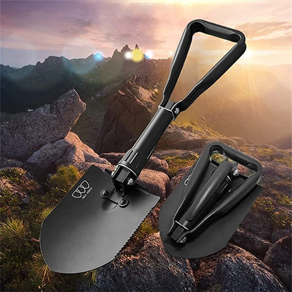 Kepooman Multifunctional Camping Foldable Offroad Shovel Entrenching Tool Emergency Shovel- Portable Small Collapsible Camp Shovel, Black Kepooman Multifunctional Camping Foldable Offroad Shovel Entrenching Tool Emergency Shovel- Portable Small Collapsible Camp Shovel, Black