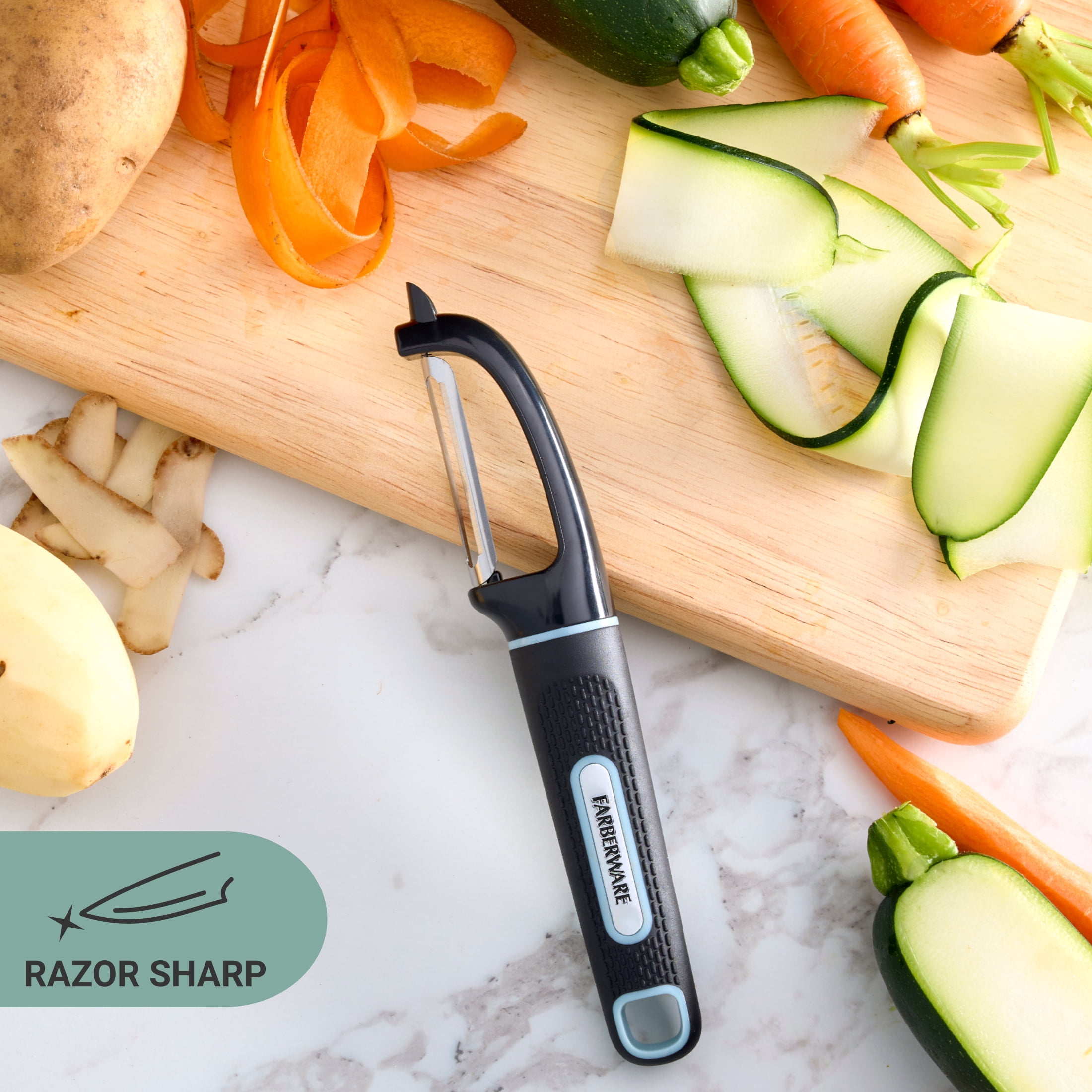 Farberware Soft Grips Stainless Steel Blade Euro Peeler