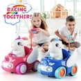 thumbnail image 3 of PayUSD 2 Pack RC Cars Remote Control Car for Toddlers with Lights & Music Race Car for Toddler Toys for 2 3 4 5 Year Old Boys Girls, Christmas Birthday Gift for Kids, Blue & Pink, 3 of 7