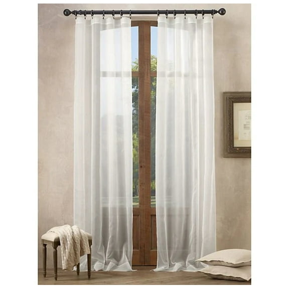 100% Silk Organza sheer Curtain panel