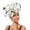 White, variant on HXWCHs Women's British Fascinator Bridal Tea Party Wedding Hat Summer Orange