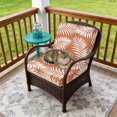 thumbnail image 4 of Outdoor Patio Cushion Covers 4 Pack Orange Palm Leaf Patio Chair Cushion Covers with Ties and Zipper Waterproof Outdoor Seat Cushion Covers for Patio Furniture 24"x24", 4 of 9