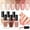 Jelly Nude Brown, variant on Gellen Nail Polish, Quick Air Dry 6 Colors Nail Lacquer Set Festive Xmas Nail Polish Set for Nail Manicure DIY Art Home, No UV Light Needed, 0.33 Fl.oz