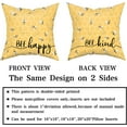thumbnail image 5 of Summer Bee Pillow Covers Set of 2-16x16inch Bee Happy Bee Kind Decorative Square Pillowcases- Yellow Honeycomb Farmhouse Throw Cushion Cover for Sofa Couch Indoor Outdoor Living Room, 5 of 6