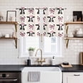 thumbnail image 2 of Cute Bow Cow Kitchen Curtains Window Panels, Beige Farmhouse Cute Animals Insulated Window Treatment Curtain, Grommet Curtains for Bedroom/Living Room/Bathroom, 2 Piece 27.5"Wx39"L, 2 of 8