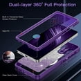 thumbnail image 3 of Dteck Magnetic Shockproof Glitter Clear Phone Case with Built-in Screen Protector For Samsung Galaxy S26 Ultra, Purple, 3 of 7