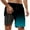 Sky Blue, variant on Men's Plus Size Gradient Printed Beach Pants - Double Layer Polyester Spandex for Swimming Surfing