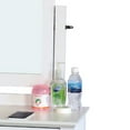 thumbnail image 3 of 1 Drawer Wooden Vanity Table with Adjustable Mirror, White, 3 of 4