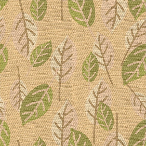Ahgly Company Indoor Square Patterned Caramel Brown Area Rugs, 4' Square
