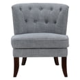 thumbnail image 2 of Dark Gray Polyester Chair with Button Tufting / Decorate Dining Space, 2 of 4