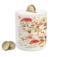 thumbnail image 2 of Shabby Flora Piggy Bank, Watercolor Abstract Spring Poppies Flowers Roses Buds Leaves Romantic Print, Ceramic Coin Bank Money Box for Cash Saving, 3.6" X 3.2", Multicolor, by Ambesonne, 2 of 4