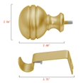 thumbnail image 4 of UTOPIA ALLEY Wall Mounted 5/8 Inch Curtain Rod - Curtain Rods For Windows 48 to 86 Inch, Adjustable Drapery Rods, Gold Curtain Rods, Bedroom Curtain Rods, Tapestry Poles (Gold, 48"-86"), 4 of 9
