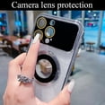 thumbnail image 2 of for iPhone 14 Pro Max Case Magnetic Glitter [ Compatible with MagSafe ], Bling Clear Phone Case, Full Camera Protection Sparkly Plating Slim Thin Soft Case for Women Girls - Silver, 2 of 10