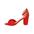thumbnail image 3 of SANDALIAS TACONES VESTIR LEON DAMA MUJER ROJO GAMUZA 051 LEON 51, 3 of 3