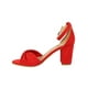 thumbnail image 3 of SANDALIAS TACONES VESTIR LEON DAMA MUJER ROJO GAMUZA 051 LEON 51, 3 of 3